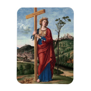 Magnet Flexible Sainte Hélène avec la Vraie Croix Art sacré