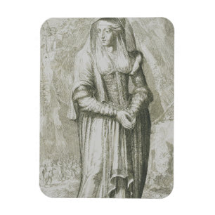Magnet Flexible Sainte Hildegarde de Bingen Art Mystique Médiéval