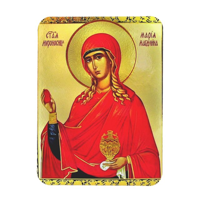 Magnet Flexible Sainte Marie Madeleine icône orthodoxe (Vertical)