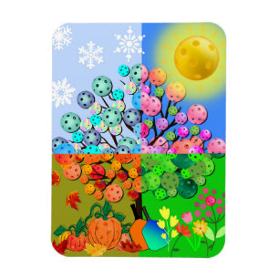 Magnet Flexible Saison Toujours Pickleball hiver printemps été aut