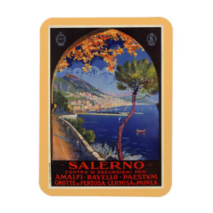 Magnet Flexible Salerne Italie Voyage vintage été