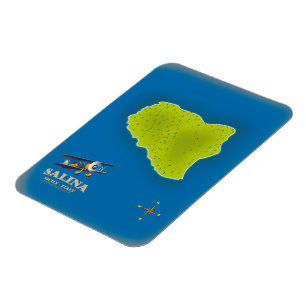Magnet Flexible Salina, Sicile carte affiche de voyage carte