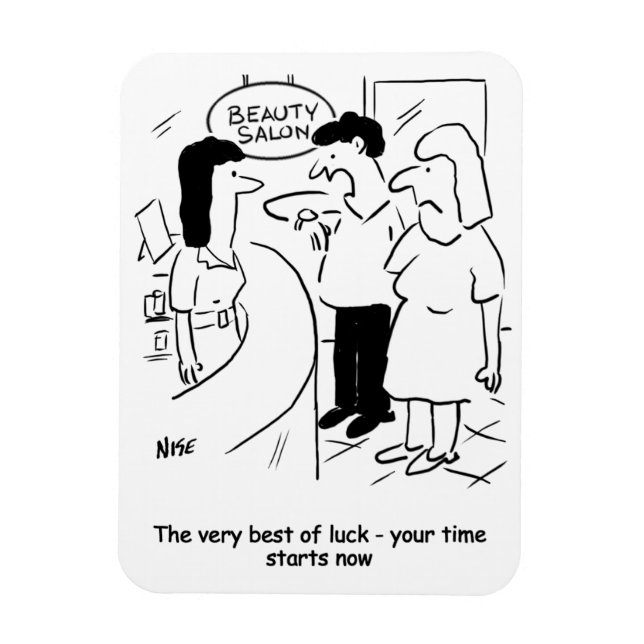 Magnet Flexible Salon de beauté - votre temps commence... maintena (Vertical)