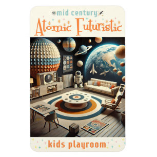 Magnet Flexible Salon de jeu pour enfants d'ère spatiale futuriste