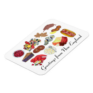 Magnet Flexible Salutations de Coastal New England Food Cuisine