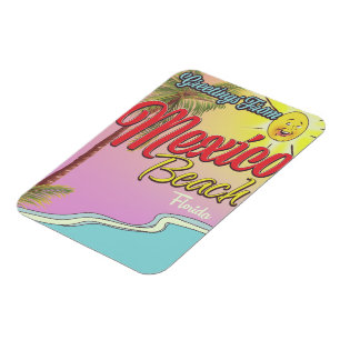 Magnet Flexible Salutations de Mexico Beach Floride