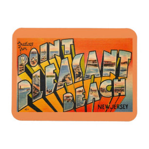 Magnet Flexible Salutations, pinte. Plage agréable, cru de New