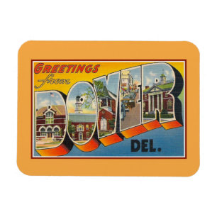 Magnet Flexible Salutations vintages de Douvres Delaware
