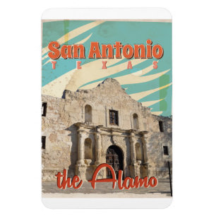 Magnet Flexible San Antonio, Texas, L'affiche Alamo Travel