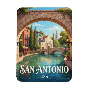 Magnet Flexible San Antonio Texas River Walk Voyage