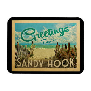 Magnet Flexible Sandy Hook Beach Vintage voyage