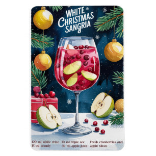 Magnet Flexible Sangria de Noël blanc