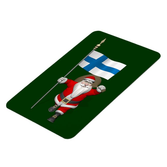 Magnet Flexible Santa Claus Avec L'Enseigne Finlande (Côté Gauche)
