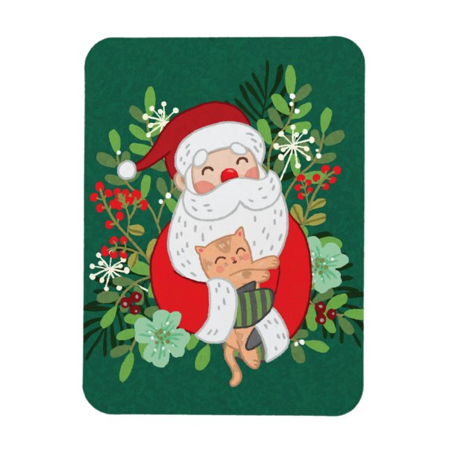 Magnet Flexible Santa Claus Et Chat (Vertical)