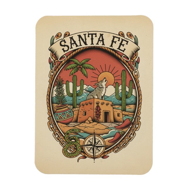 Magnet Flexible Santa Fe New Mexico Travel (Vertical)