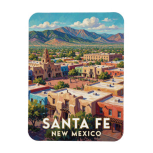 Magnet Flexible Santa Fe Nouveau-Mexique Adobe Voyage 🌵
