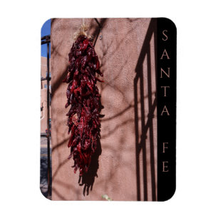 Magnet Flexible Santa Fe Nouveau-Mexique Chili Ristras Paysage