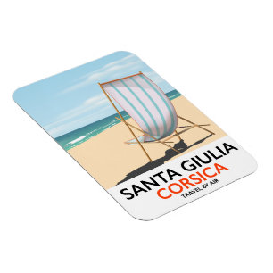 Magnet Flexible Santa Giulia Corse "voyage par avion" affiche de p