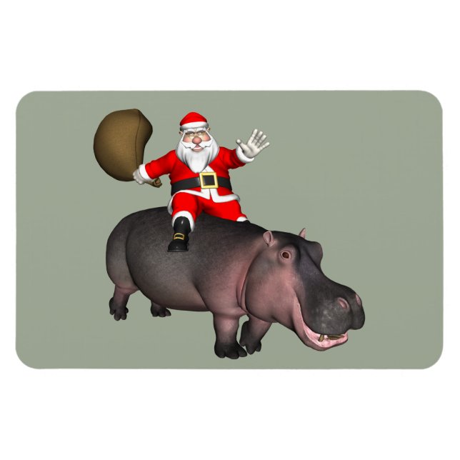 Magnet Flexible Santa Riding (Horizontal)