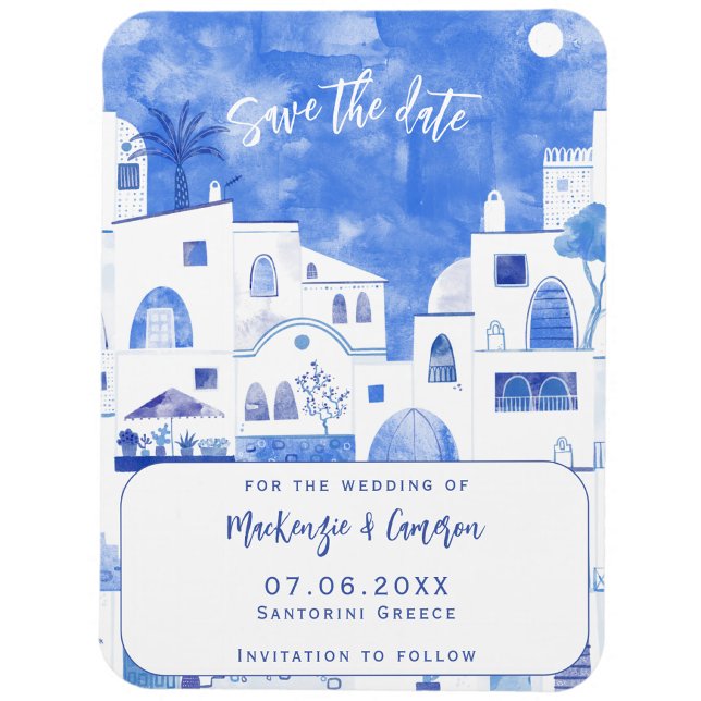 Magnet Flexible Santorini Save The Date Wedding (Créateur téléchargé)