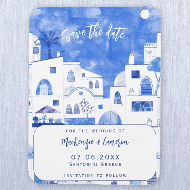 Magnet Flexible Santorini Save The Date Wedding (Créateur téléchargé)