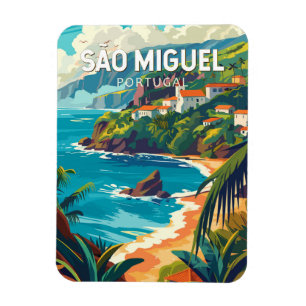 Magnet Flexible Sao Miguel Island Portugal Travel Art