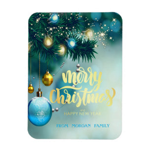 Magnet Flexible Sapin de Noël élégant, Boules, Étoiles Fêtes