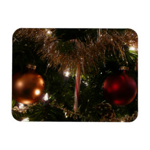 Magnet Flexible Sapin de Noël II Rouge et Or de Fête