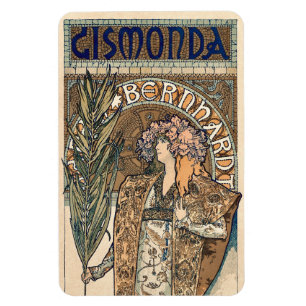 Magnet Flexible Sarah Bernhardt par Alphonse Mucha
