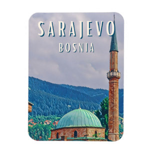 Magnet Flexible Sarajevo, ville historique de Bosnie-Herzégovine