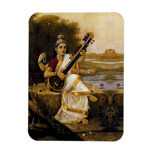 Magnet Flexible SARASWATI - Divinity of the arts and rivers