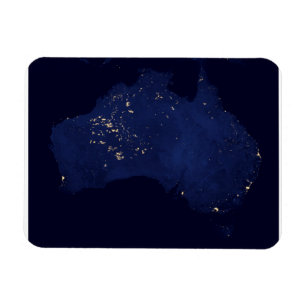 Magnet Flexible Satellite Les Lumières Nocturnes De L'Australie.