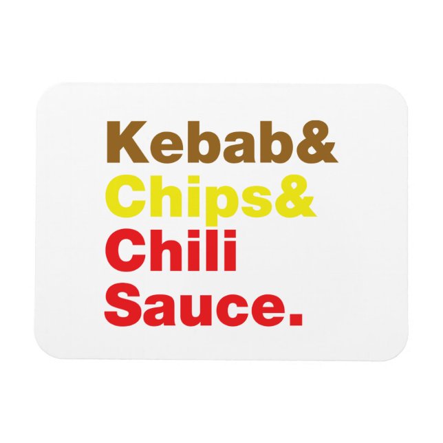 Magnet Flexible Sauce Kebab & Chips & Chili. (Horizontal)