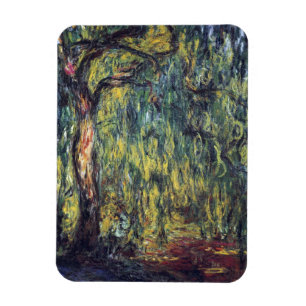 Magnet Flexible Saule pleureur par Claude Monet, Beaux-Arts Vintag