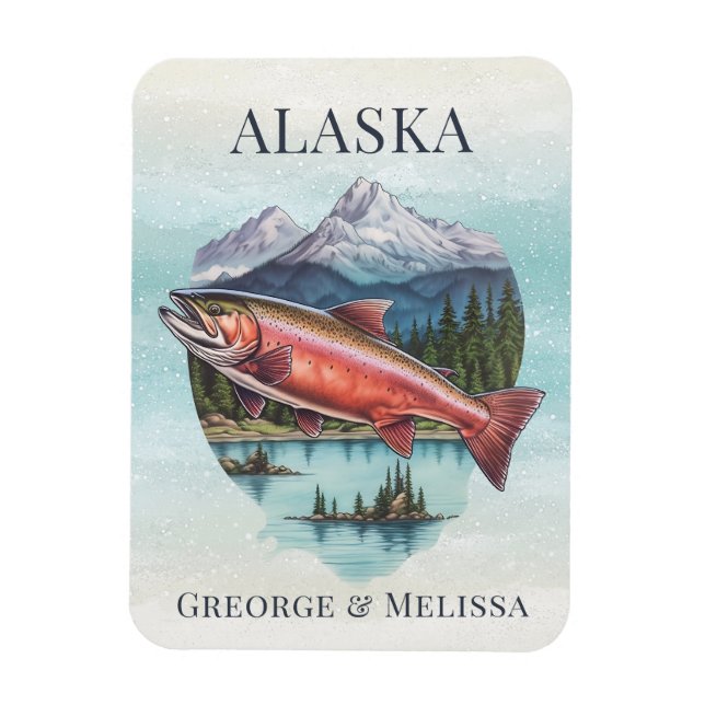 Magnet Flexible Saumon Alaska Croisière navire (Vertical)