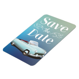 Magnet Flexible Sauver la date voiture classique vintage