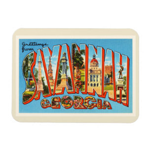 Magnet Flexible Savannah Georgia GA Vieux souvenir Vintage voyage