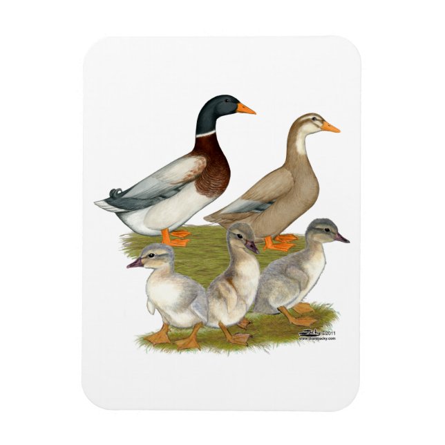 Magnet Flexible Saxony Duck Family (Vertical)