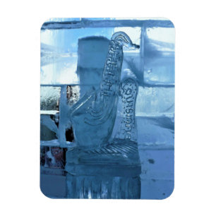 Magnet Flexible Saxophone Ice Sculpture, Québec, Canada