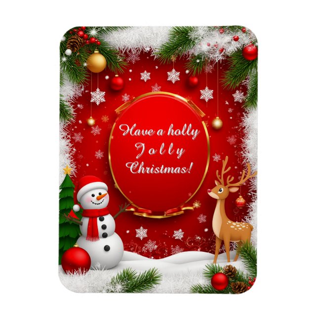 Magnet Flexible Scène de fêtes de Noël (Vertical)