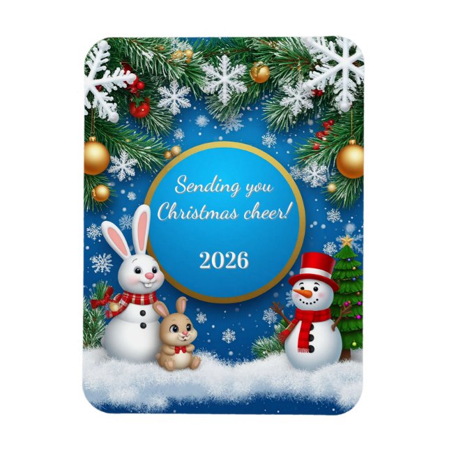 Magnet Flexible Scène de fêtes de Noël (Vertical)