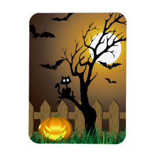 Magnet Flexible Scène de jardin d'Halloween effrayant