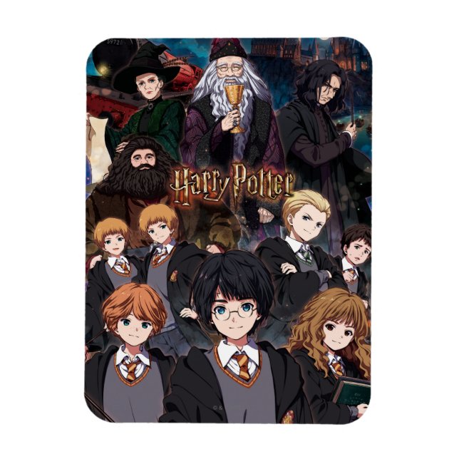 Magnet Flexible Scène de l'ensemble HARRY POTTER™ Anime (Vertical)
