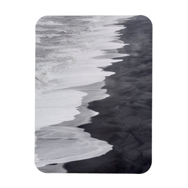 Magnet Flexible Scène de plage en noir et blanc (Vertical)