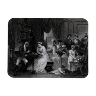 Magnet Flexible Scène de salon, "du jour social" par Peter