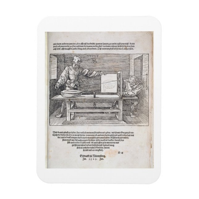 Magnet Flexible Scène du "Cours d'art du dessin" de Durer, (Vertical)