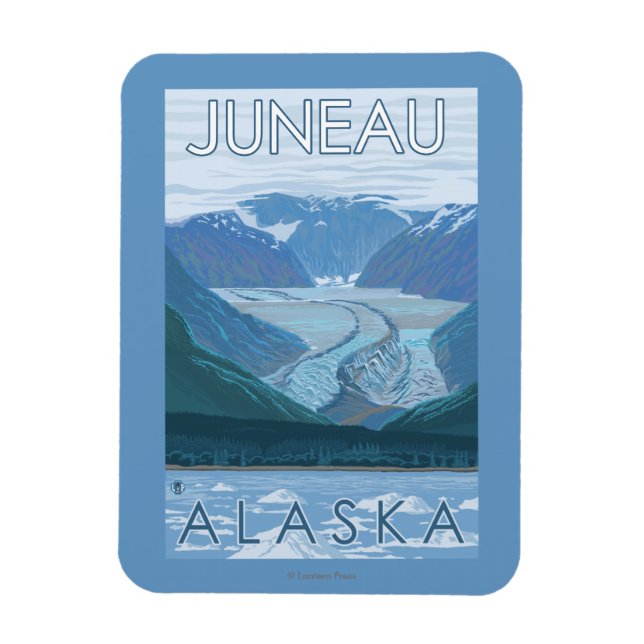 Magnet Flexible Scène glaciaire - Juneau, Alaska (Vertical)