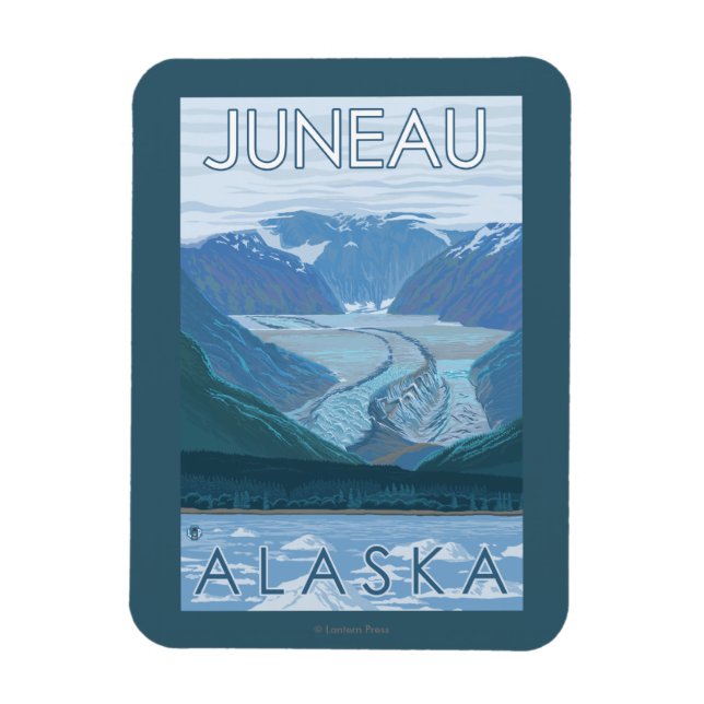 Magnet Flexible Scène glaciaire - Juneau, Alaska (Vertical)