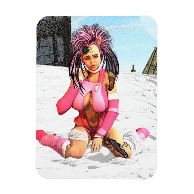 Magnet Flexible Sci Fi Femme Cyborg (Vertical)