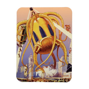 Magnet Flexible Science-fiction vintage Invasion de guerre Alien O